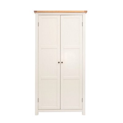 Cabinet Bits Maggiori 2 Door Wardrobe Brass Knob White