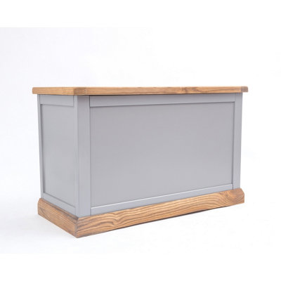 Cabinet Bits Biccari Grey Blanket Box Ottoman from B&Q