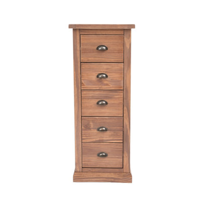 Cabinet Bits Tirolo 5 Drawer Narrow Chest Of Drawers Brass Cup Handle from B&Q