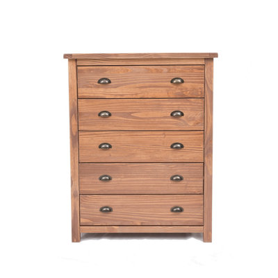 B&Q -  Padua 5 Drawer Chest Of Drawers Brass Cup Handle