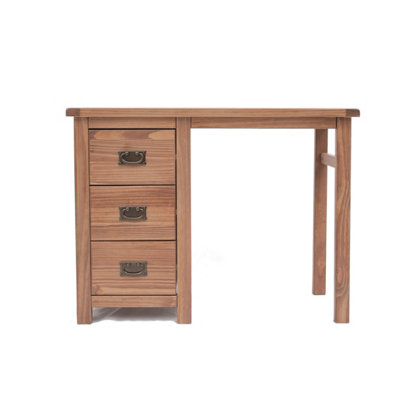 B&Q -  Padua 3 Drawer DeskDressing Table Brass Drop Handle