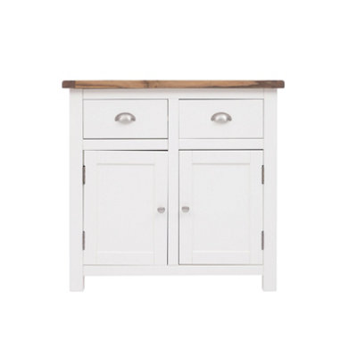 B&Q -  Lovere Off White 2 Drawer 2 Door Sideboard Chrome Cup Handle
