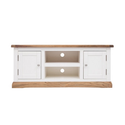 Cabinet Bits Tropea Off 2 Door Tv Cabinet Chrome Knob White