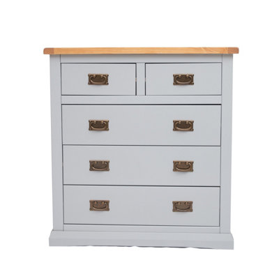 Cabinet Bits Loreo 5 Drawer Chest Of Drawers Bras Drop Handle Grey