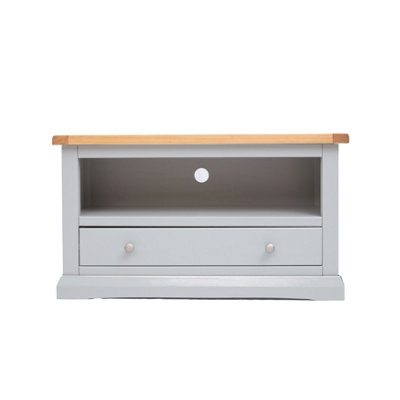 Cabinet Bits Loreo 1 Drawer Tv Cabinet Chrome Knob Light/Grey