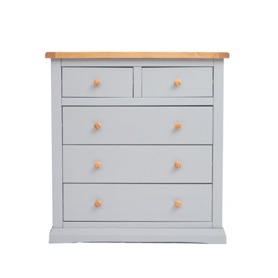 B&Q -  Loreo 5 Drawer Chest Of Drawers Wood Knob