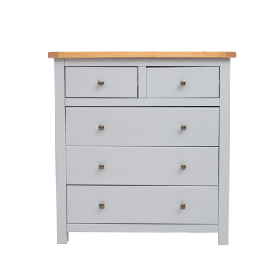 B&Q -  Argenta 5 Drawer Chest Of Drawers Brass Knob