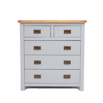 Cabinet Bits Argenta 5 Drawer Chest Of Drawers Bras Drop Handle Grey
