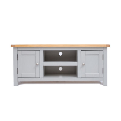 B&Q -  Argenta Light Grey 2 Door Tv Cabinet Chrome Knob
