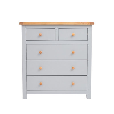 B&Q -  Argenta 5 Drawer Chest Of Drawers Wood Knob