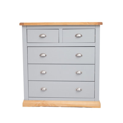B&Q -  Bomporto 5 Drawer Chest Of Drawers Chrome Cup Handle