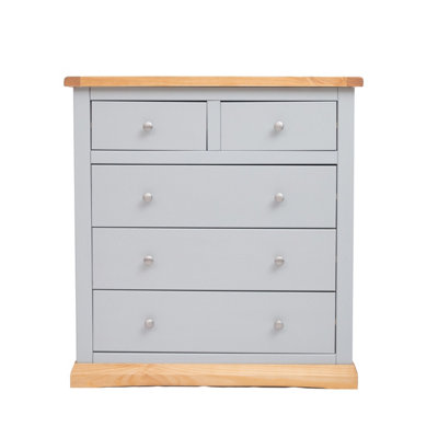 B&Q -  Bomporto 5 Drawer Chest Of Drawers Chrome Knob