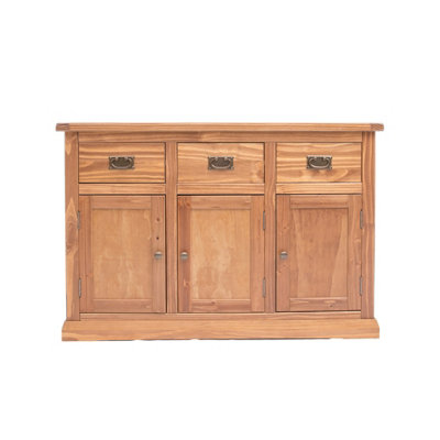 B&Q -  Tirolo Lacquered 3 Drawer 3 Door Sideboard Brass Drop Handle