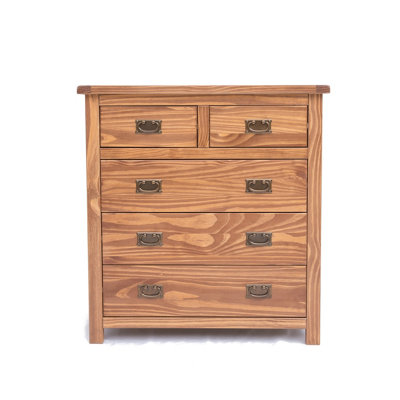 Cabinet Bits Padua 5 Drawer Chest Of Drawers Bras Drop Handle Light/Brown