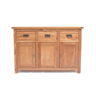 B&Q -  Padua Lacquered 3 Drawer 3 Door Sideboard Brass Drop Handle