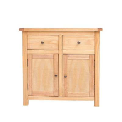 B&Q -  Lugo Waxed 2 Drawer 2 Door Sideboard Brass Knob