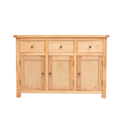 Cabinet Bits Lugo Waxed 3 Drawer 3 Door Sideboard Brass Knob