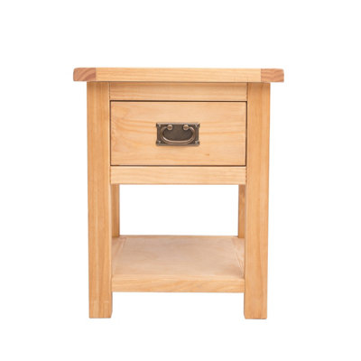 Cabinet Bits Lugo 1 Drawer Bedside Table Brass Drop Handle