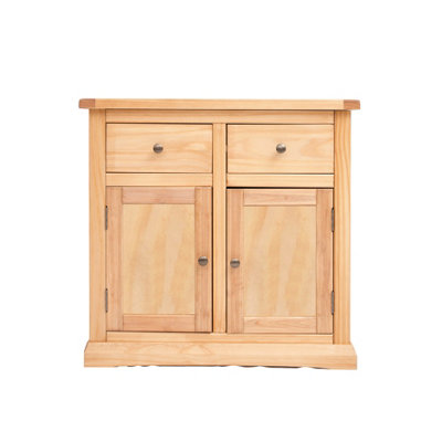 B&Q -  Lucca Waxed 2 Drawer 2 Door Sideboard Brass Knob