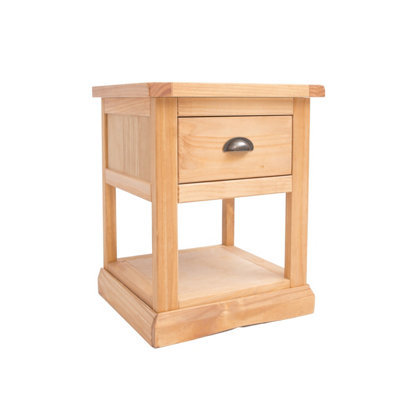 Cabinet Bits Lucca 1 Drawer Bedside Table Brass Cup Handle