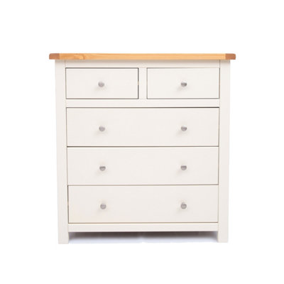 B&Q -  Maggiori 5 Drawer Chest Of Drawers Chrome Knob