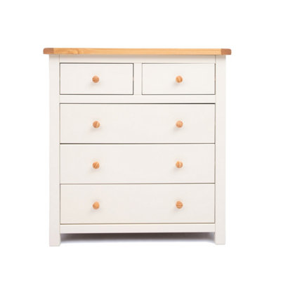 B&Q -  Maggiori 5 Drawer Chest Of Drawers Wood Knob