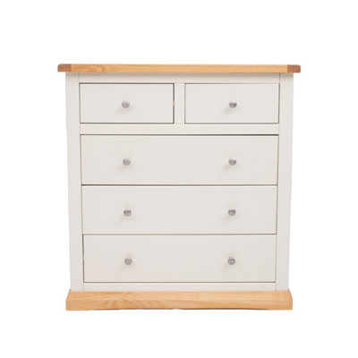 B&Q -  Trevi 5 Drawer Chest Of Drawers Chrome Knob