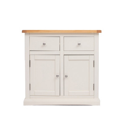 B&Q -  Castelli Off White 2 Drawer 2 Door Sideboard Chrome Knob