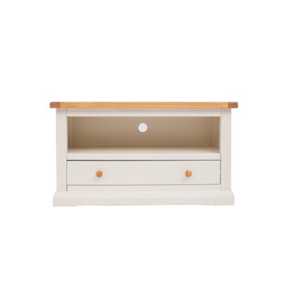 Cabinet Bits Castelli Off 1 Drawer Tv Cabinet Wood Knob White