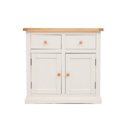 B&Q -  Castelli Off White 2 Drawer 2 Door Sideboard Wood Knob