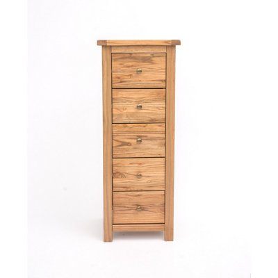 Cabinet Bits Trivento 5 Drawer Narrow Chest Of Drawers Brass Knob from B&Q
