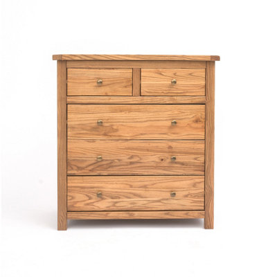 B&Q -  Trivento 5 Drawer Chest Of Drawers Brass Knob