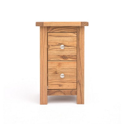 B&Q -  Trivento 2 Drawer Petite Bedside Table Chrome Knob