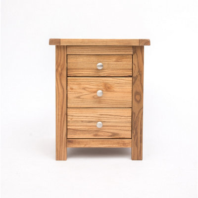 Rackhams Trivento 3 Drawer Bedside Table - Natural - Image 4