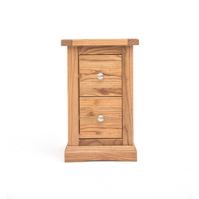 Cabinet Bits Salerno 2 Drawer Petite Bedside Table Chrome Knob from B&Q
