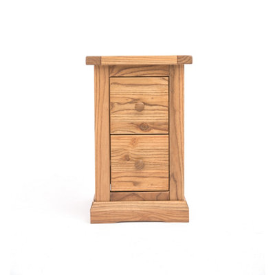 Cabinet Bits Salerno 2 Drawer Petite Bedside Table Wood Knob from B&Q