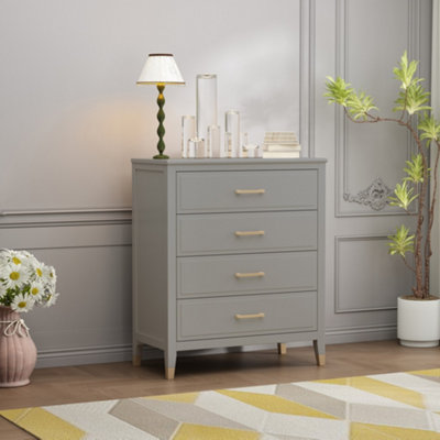 B&Q Palazzi 4 Drawer Chest Of Drawers Grey