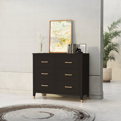 B&Q Palazzi 6 Drawer Chest Of Drawers Black