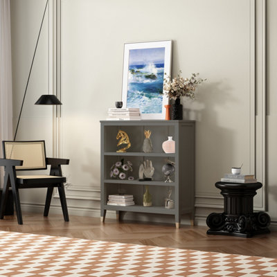Cabinet Bits Grey Palazzi Bookcase H97 W89 D25cm