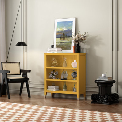 Cabinet Bits Palazzi Bookcase H97 W89 D25cm - Mustard