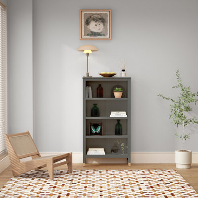 Cabinet Bits Grey Palazzi Bookcase H127 W69 D25cm