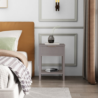 Cabinet Bits Monti 1 Drawer Grey Bedside Table from B&Q