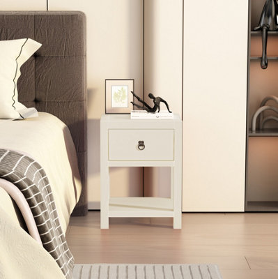 Cabinet Bits Sino 1 Drawer White Bedside Table from B&Q