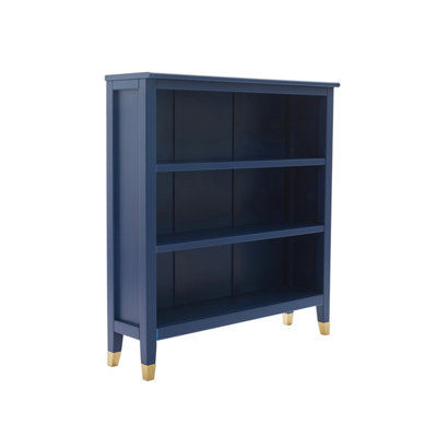 B&Q -  Palazzi  Low Bookcase Blue H97 W89 D25Cm