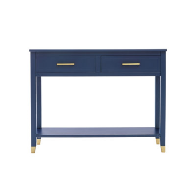 Cabinet Bits Palazzi 2 Drawer Console Table Blue H80 W105 D35Cm from B&Q