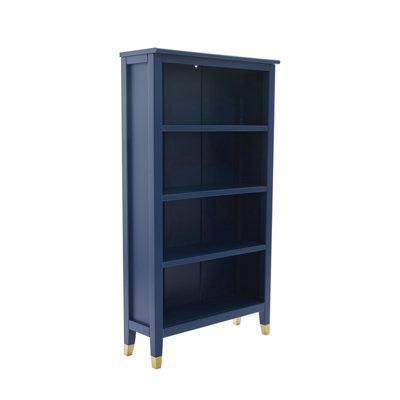 B&Q -  Palazzi Narrow Bookcase Blue H127 W69 D25Cm