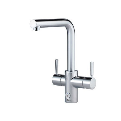 Insinkerator 4N1 Touch Chrome Shape Instant Filtered Steaming Hot And Cold Water With Mains Hot & Cold Kitchen Mixer Tap Size 4