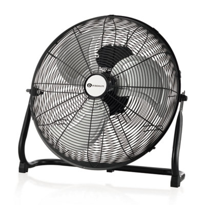 PureMate 20 Inch Black Gym Floor Fan With 3 Speed Settings from B&Q