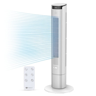 PureMate 43 Inch Oscillating Tower FanWhite from B&Q