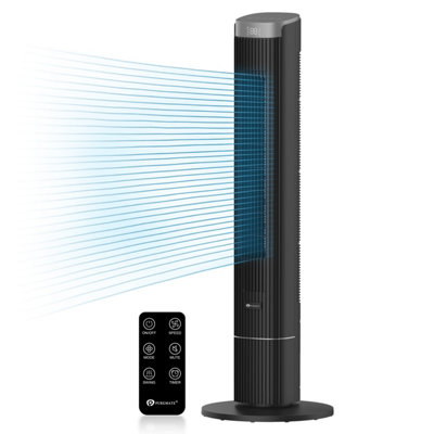 PureMate 43 Inch Oscillating Tower FanBlack from B&Q